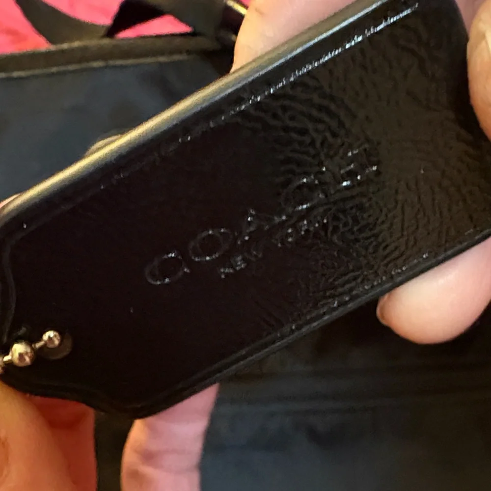 Coach Authenticated Black Signature C Nylon Diaper Bag Tote Large F77577